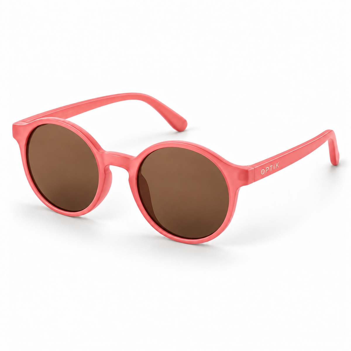 OPTIK Splash — Coral frame, Brown lenses — product