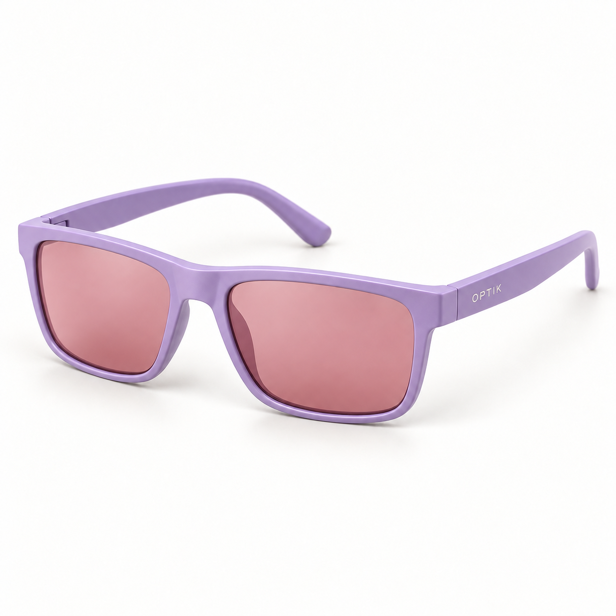 OPTIK Pebble — Purple frame, Rose lenses — product