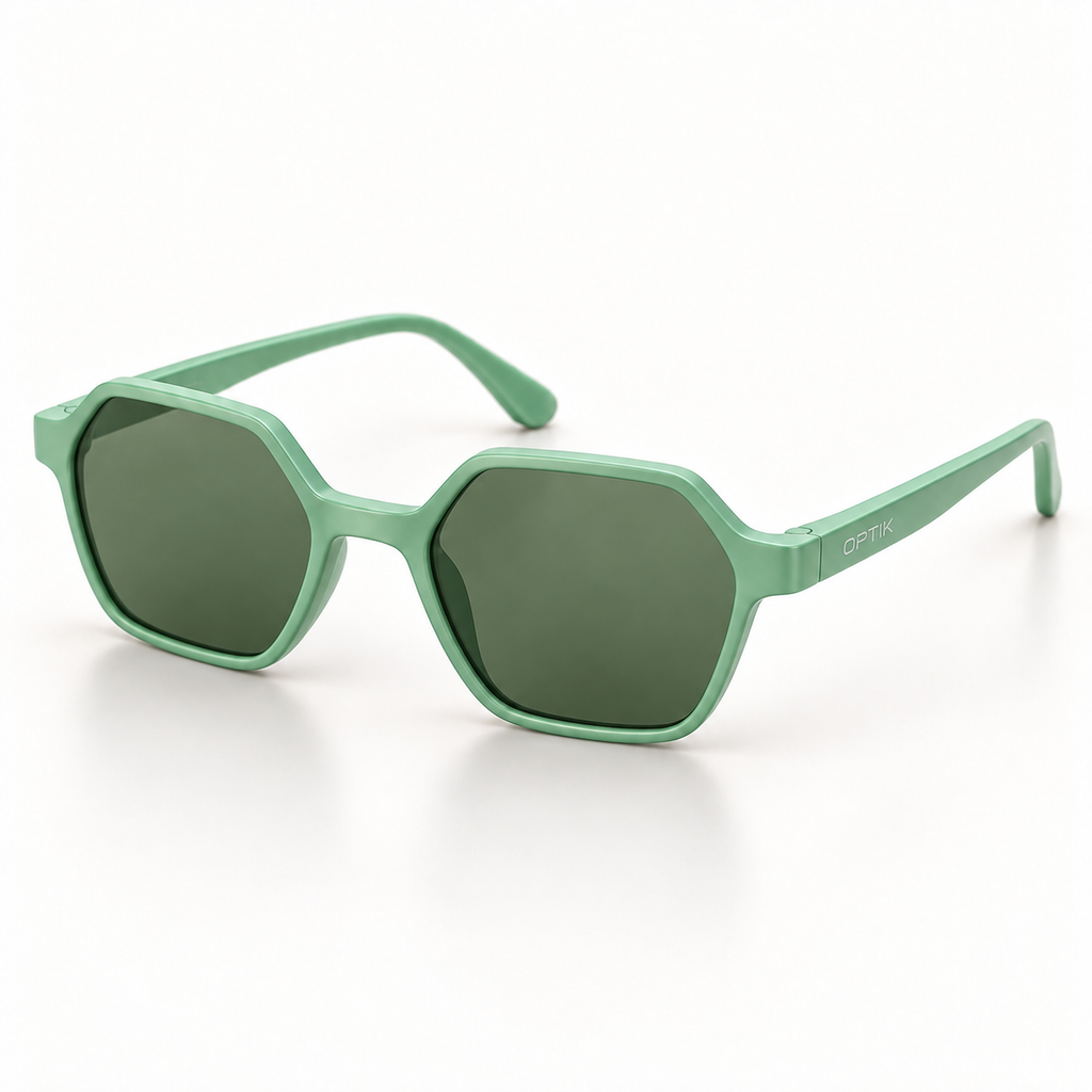 OPTIK Skipper — Mint frame, Green lenses — product