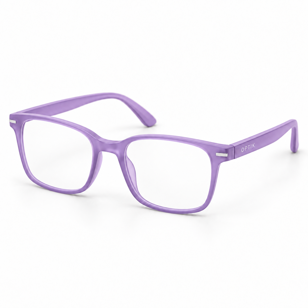 OPTIK Pip — Purple frame, Clear lenses — product