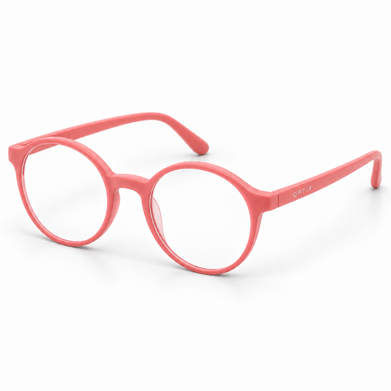 OPTIK Sprout — Coral frame, Clear lenses — product