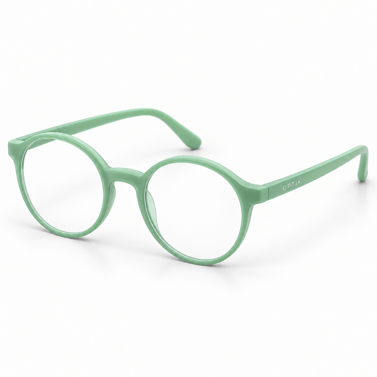 OPTIK Sprout — Mint frame, Clear lenses — product