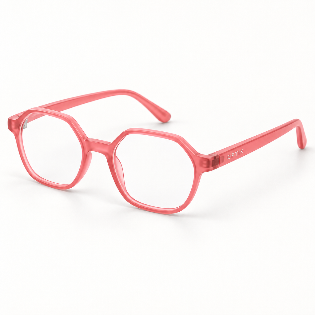 OPTIK Scout — Coral frame, Clear lenses — product
