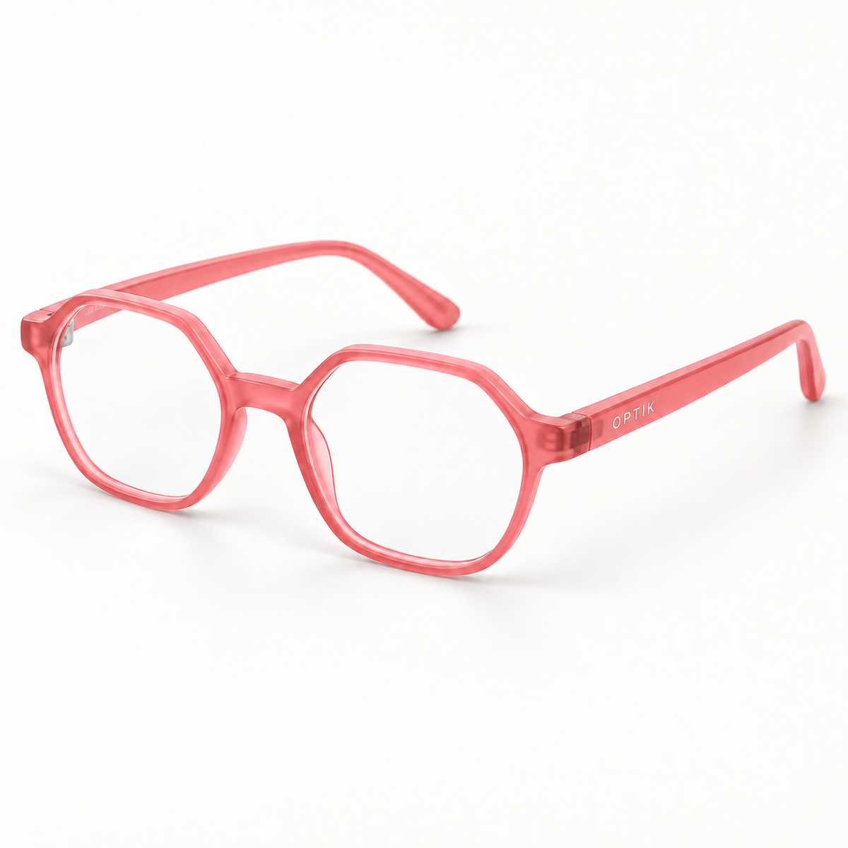 OPTIK Scout — Coral frame, Clear lenses — product
